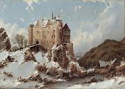 Karl Julius von Leypold Burgberg im Schnee France oil painting artist